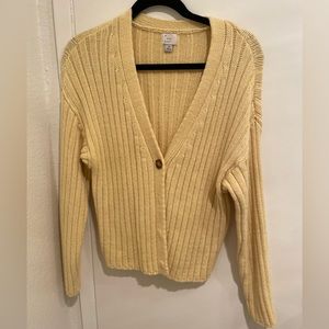 A new day cropped yellow cardigan